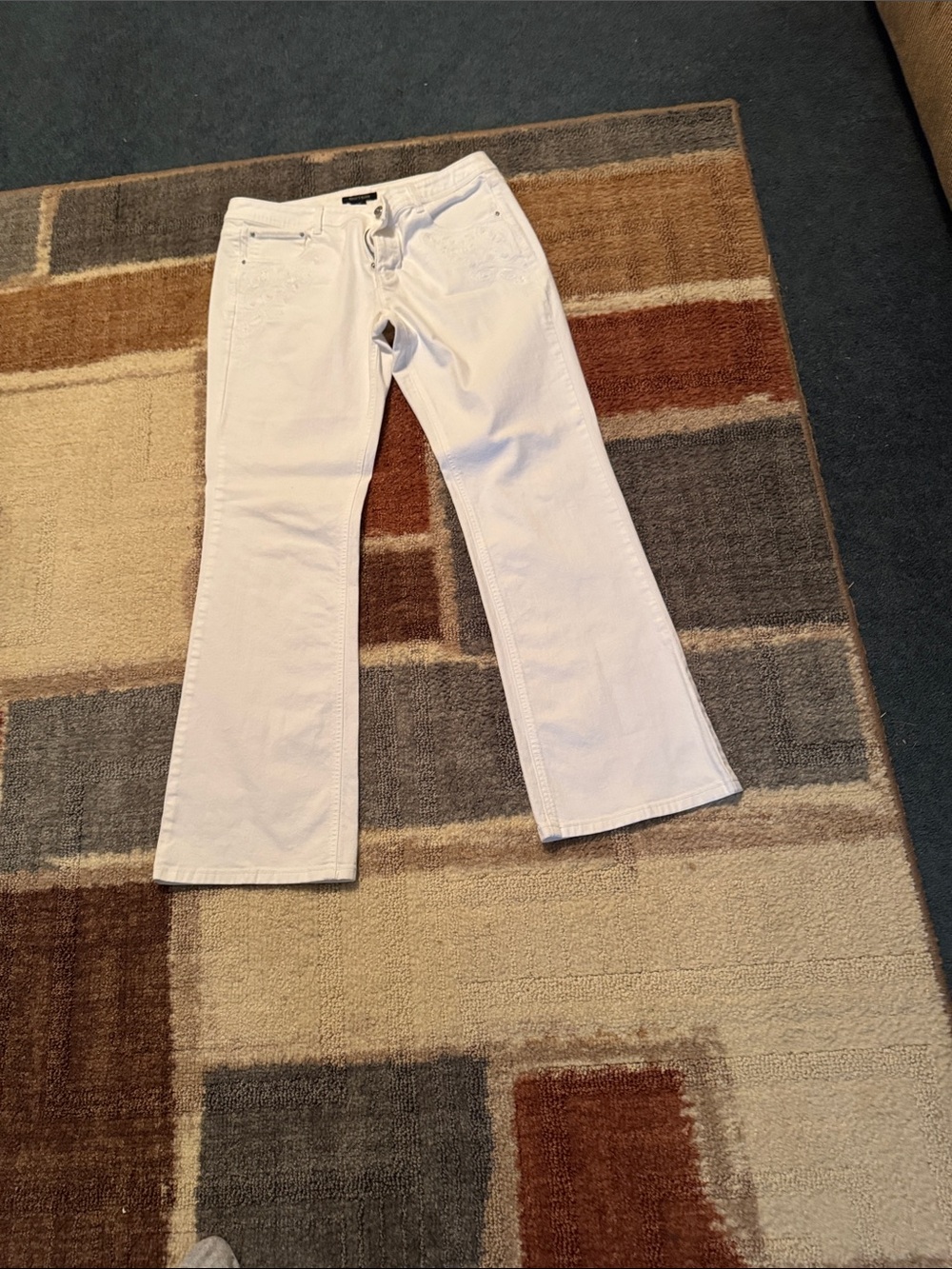 White House Black Market White Bootcut Jeans